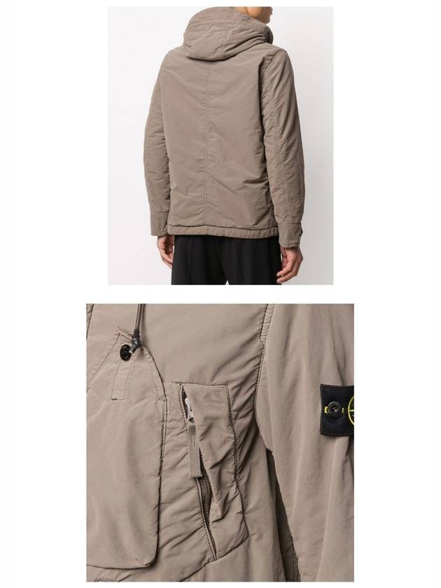 David Light TC Mircropile Hooded Jacket Brown - STONE ISLAND - BALAAN 6