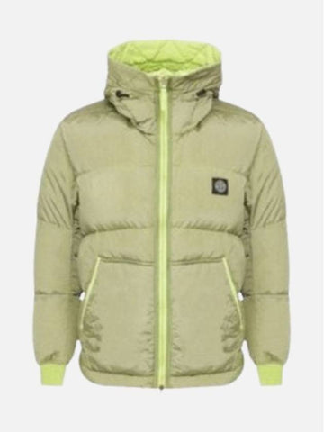 Men's Metal Wappen Hooded Padding Green - STONE ISLAND - BALAAN 1