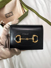 Horsebit 1955 Bi-Fold Card Wallet Black - GUCCI - BALAAN 2