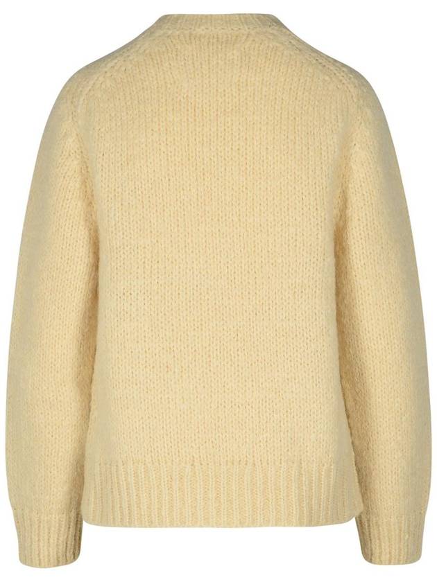 Mohair Blend Knit Top Cream - JIL SANDER - BALAAN 4