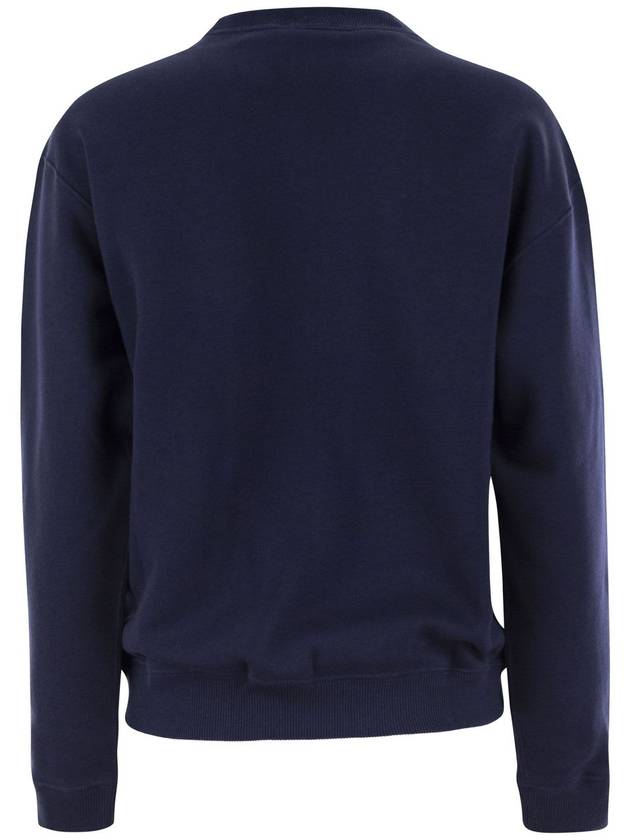 Embroidered Logo Cotton Sweatshirt Navy - POLO RALPH LAUREN - BALAAN 3