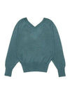 Milan Jumper V-Neck Knit Top Emeraude - ISABEL MARANT - BALAAN 3