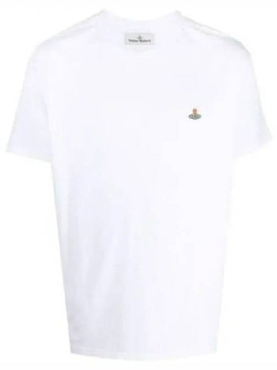 ORB Logo Cotton Short Sleeve T-Shirt White - VIVIENNE WESTWOOD - BALAAN 2