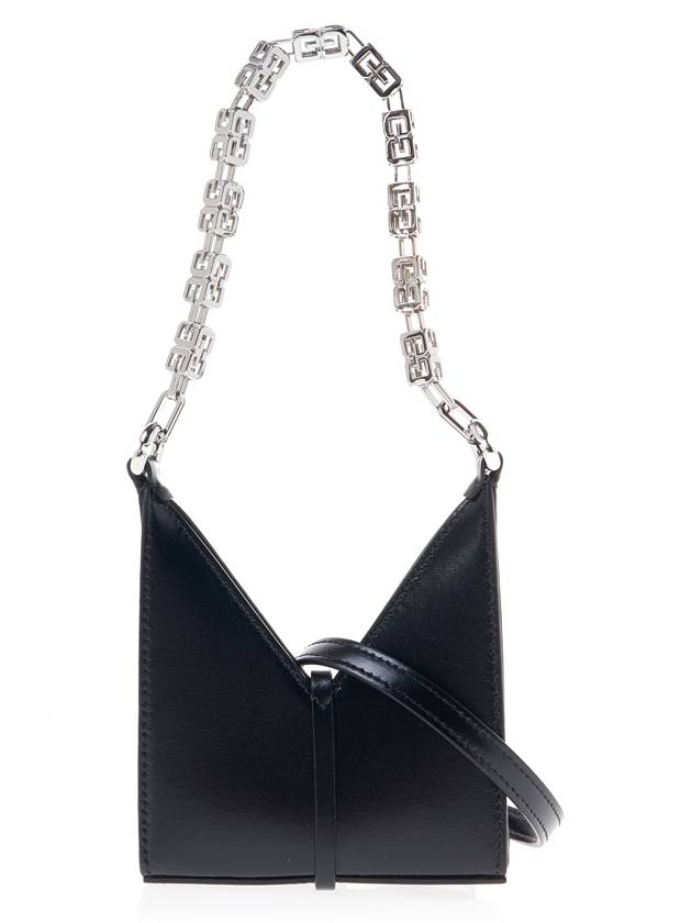 Box Micro Cut-out Chain Leather Shoulder Bag Black - GIVENCHY - 4