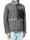 Men's Mesh Pocket Detail Zip-Up Jacket Grey - CP COMPANY - BALAAN 3