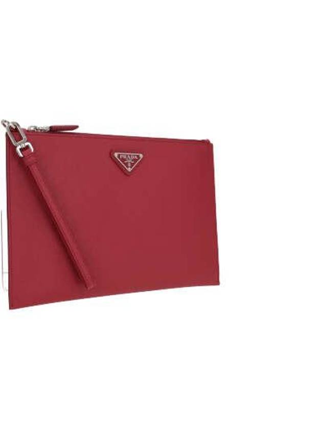 triangle logo blush bag red - PRADA - BALAAN 5