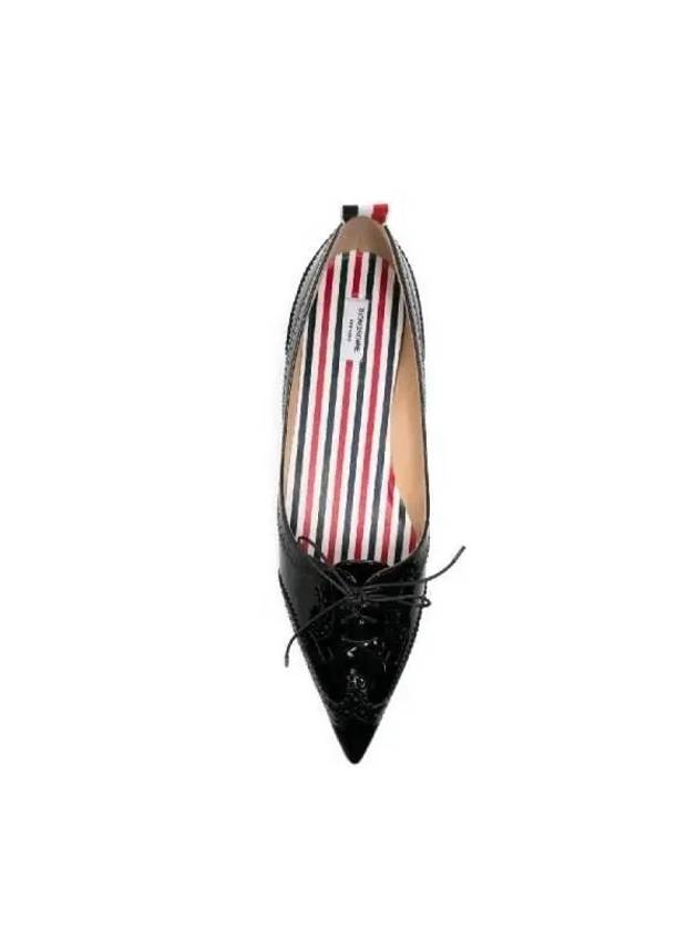 Patent Pointed Toe Wingtip Ballerina Black - THOM BROWNE - BALAAN 5