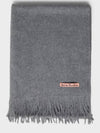 Logo Wool Fringe Muffler Grey - ACNE STUDIOS - BALAAN 2