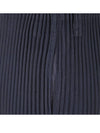 Pleated Straight Pants Navy - ISSEY MIYAKE - BALAAN 6