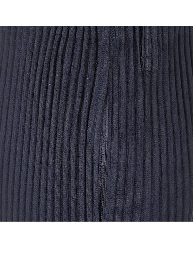 Pleated Straight Pants Navy - ISSEY MIYAKE - BALAAN 6