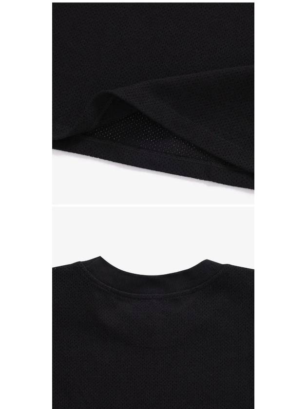 Mae Pique Mesh Short Sleeve T-Shirt Black - A.P.C. - BALAAN 5