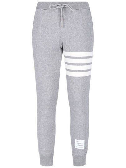 Women's Engineer 4 Bar Cotton Loopback Knit Track Pants Grey - THOM BROWNE - BALAAN 2