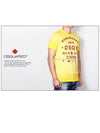 Men's Somewear Printing Vintage Washed Jeans Short Sleeve TShirt 74GC0900 Yellow - DSQUARED2 - BALAAN 4