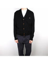 Signature Embroidered Logo Cardigan Black - VIVIENNE WESTWOOD - BALAAN 2