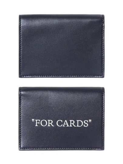 Logo Leather Half Wallet Black - OFF WHITE - BALAAN 2