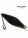 Matelasse Monogram Logo Strap Clutch Bag Black - SAINT LAURENT - BALAAN 5