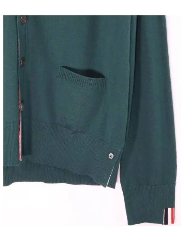 MKC489 AY1014 310 Wool Blend Cardigan Green Thom Browne - THOM BROWNE - BALAAN 4