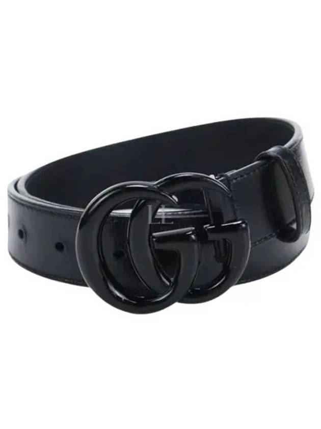 GG Marmont Thin Belt Black - GUCCI - BALAAN 2