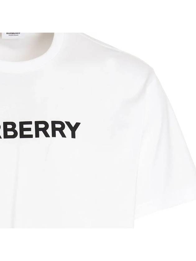 logo print cotton short sleeve t-shirt white - BURBERRY - BALAAN 5