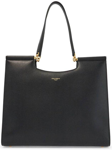 large black leather tote bag - DOLCE&GABBANA - BALAAN 1