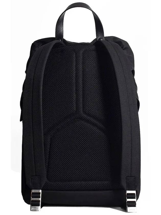 Re-Nylon and Saffiano Leather Backpack Black - PRADA - BALAAN 5