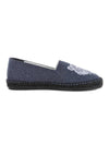 tiger embroidered denim espadrilles navy - KENZO - BALAAN.