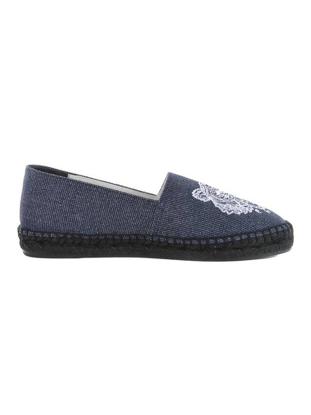 Embroidered Tiger Denim Espadrilles Navy - KENZO - BALAAN 1