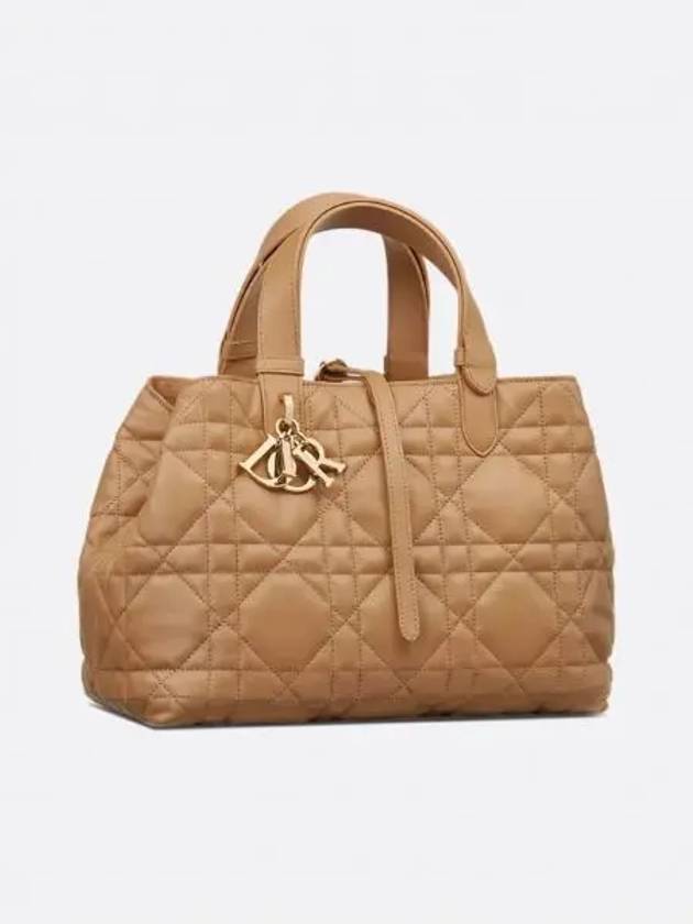 Toujours Macrocannage Calfskin Medium Tote Bag Tan - DIOR - BALAAN 2