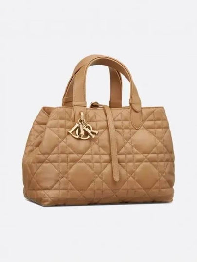 Toujours Macrocannage Calfskin Medium Tote Bag Tan - DIOR - BALAAN 2