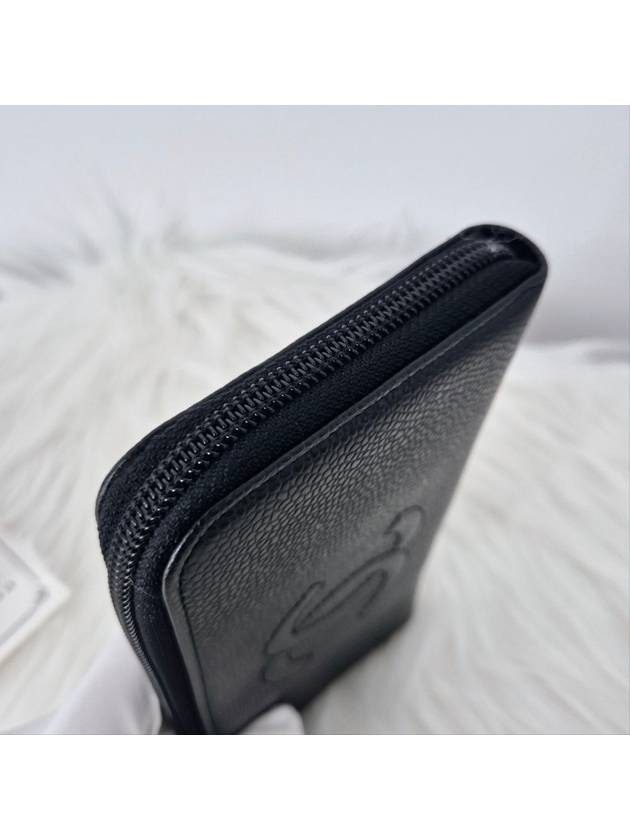 Caviar zipper long wallet black - CHANEL - BALAAN 8