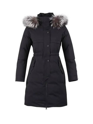 HOODED FUR GOOSE LONG DOWN WOMANS JUMPERBDWWJP55 - BALLISTIC - BALAAN 1