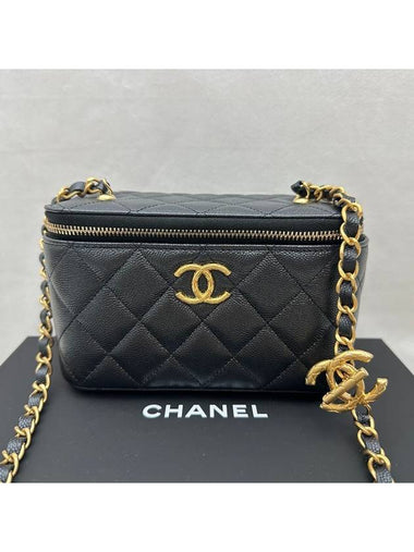 24 Year Mini Bag New Season Vanity Caviar Gold Black - CHANEL - BALAAN 1