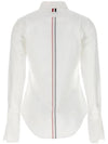 Women's Solid Oxford Striped French Cuff Shirt White - THOM BROWNE - BALAAN 4