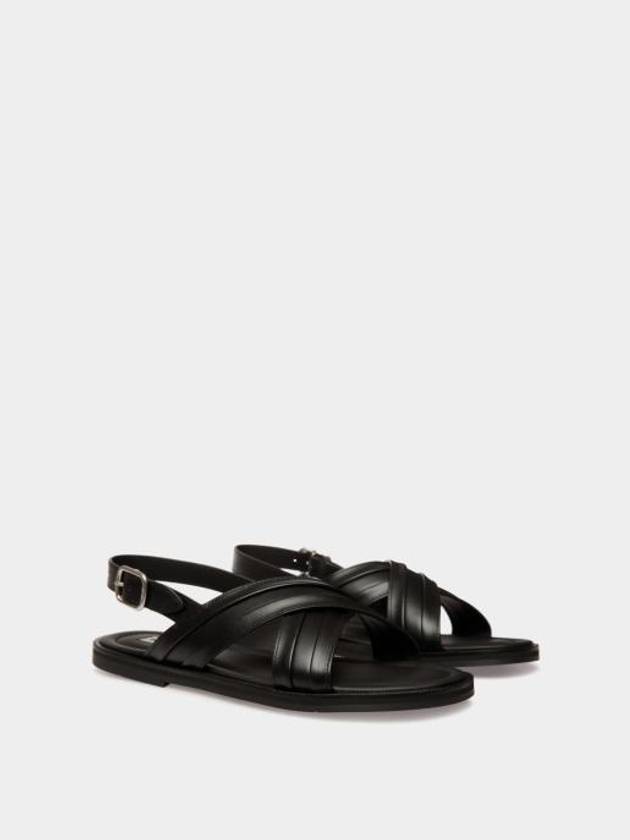 Cross Strap Sandals Black - BALLY - BALAAN 3