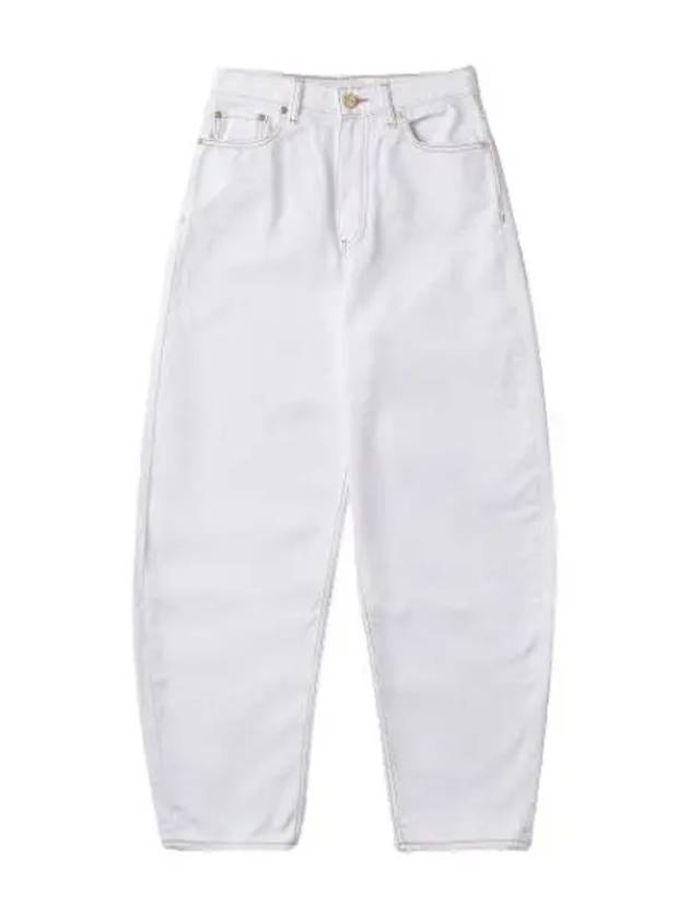 Sterry Denim Pants Bright White Jeans - GANNI - BALAAN 1