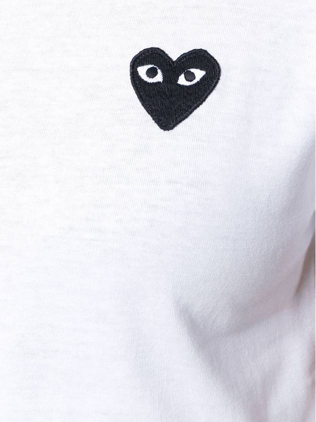 Black Heart Waffen TShirt White P1T063 - COMME DES GARCONS - BALAAN 6