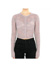 Wide Rib Cardigan Dusty Lilac - ACNE STUDIOS - BALAAN 1