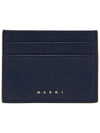 Logo Saffiano Card Wallet Navy - MARNI - BALAAN 6