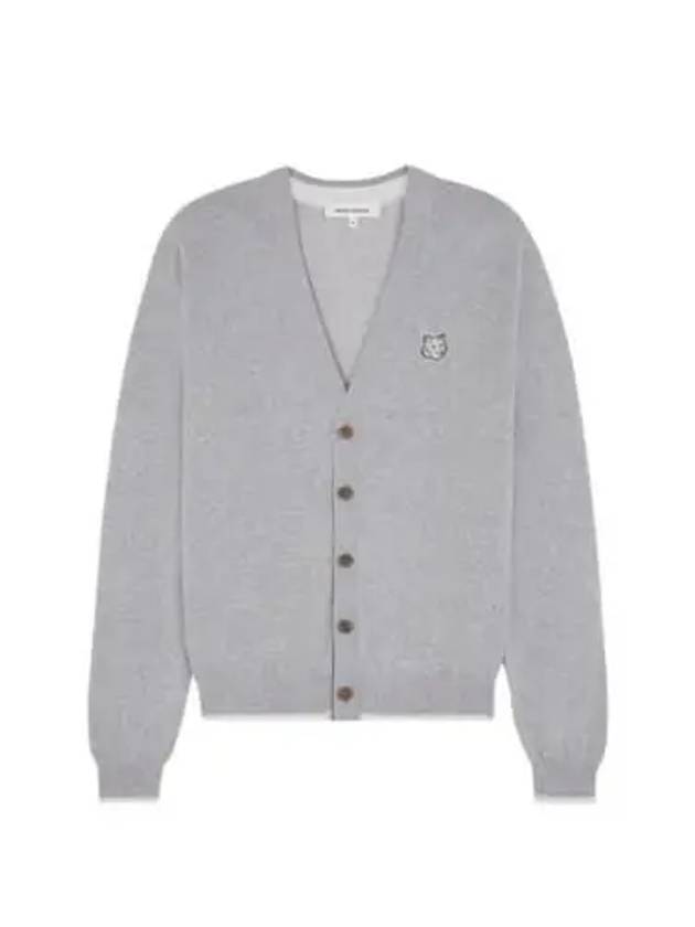 Bold Fox Head Cotton Cardigan Grey - MAISON KITSUNE - BALAAN 2