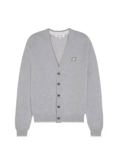 Bold Fox Head Cotton Cardigan Grey - MAISON KITSUNE - BALAAN 2