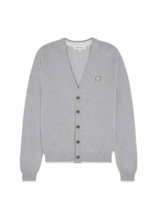 Bold Fox Head Cotton Cardigan Grey - MAISON KITSUNE - BALAAN 2