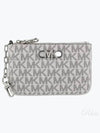 Monogram Logo Plaque Card Wallet White - MICHAEL KORS - BALAAN 2