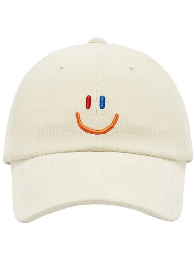 LaLa Corduroy Ball Cap Cream - LALA SMILE - BALAAN 7