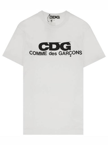 SZ-T005-051-2 CDG Logo Round Short Sleeve T-Shirt White Men's T-Shirt TEO - COMME DES GARCONS - BALAAN 1