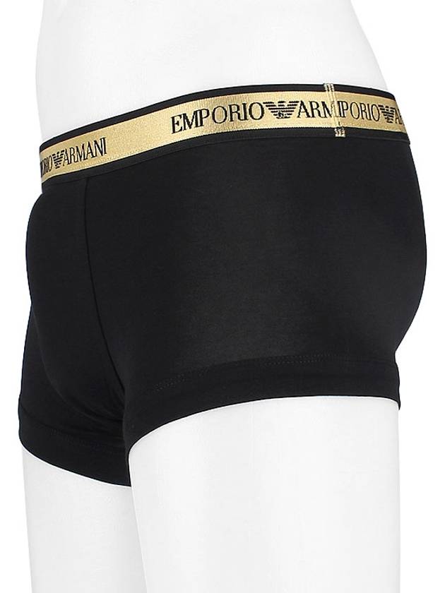 Men's Logo Trunk Briefs 2 Pack Black - EMPORIO ARMANI - BALAAN 4