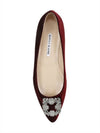 19SS10MM HANGISI Swarovski velvet flat shoes - MANOLO BLAHNIK - BALAAN 5