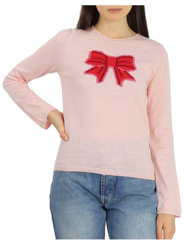 Comme Des Garcons Girl Long Sleeve Bow Embroidered Sweater, Size X-Small - COMME DES GARCONS - BALAAN 1