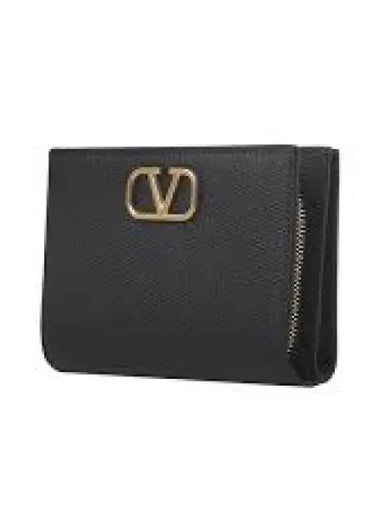 5W0P0Z79 SNP 0NO 5W2P0Z79 V logo signature half wallet 1335796 - VALENTINO - BALAAN 1