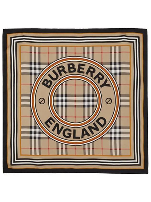 Montage Print Silk Small Square Scarf Archive Beige - BURBERRY - BALAAN 3