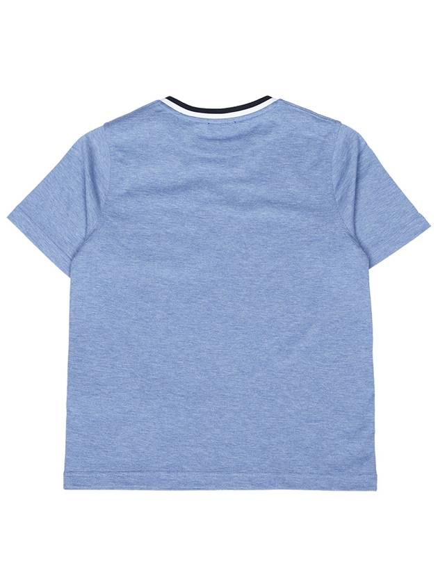 Kids EKD Embroidered Short Sleeve T-Shirt Light Blue Melange - BURBERRY - BALAAN 3